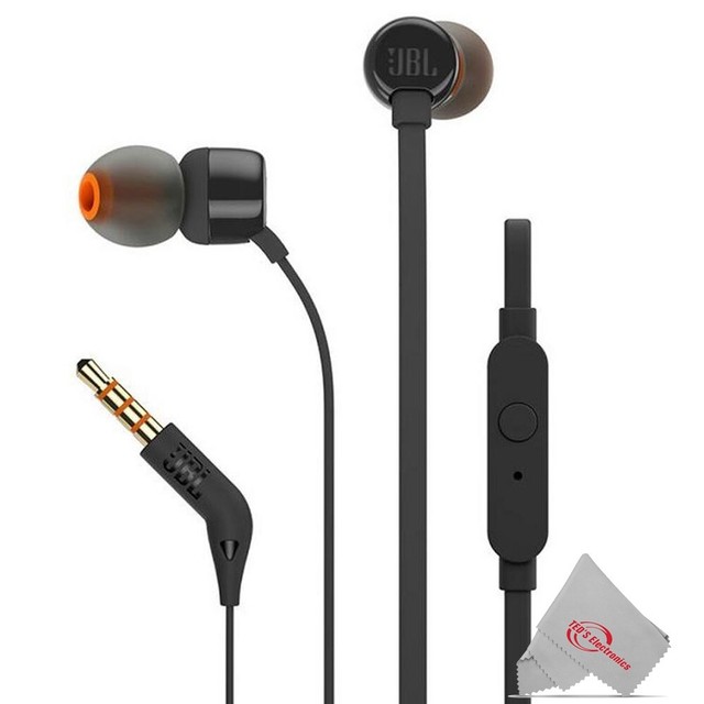 JBL TUNE 110 In-Ear Headphones - Black 
