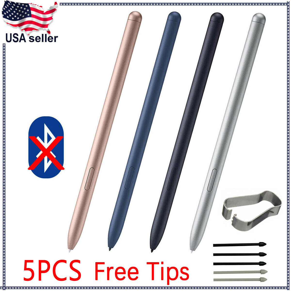 Stylus Touch S Pen + Tips For Samsung Galaxy Tab S7/S8/S9 Series