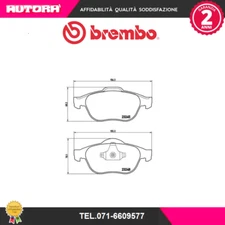 Kit pastiglie freno, Freno a disco anteriore (MARCA-BREMBO)..