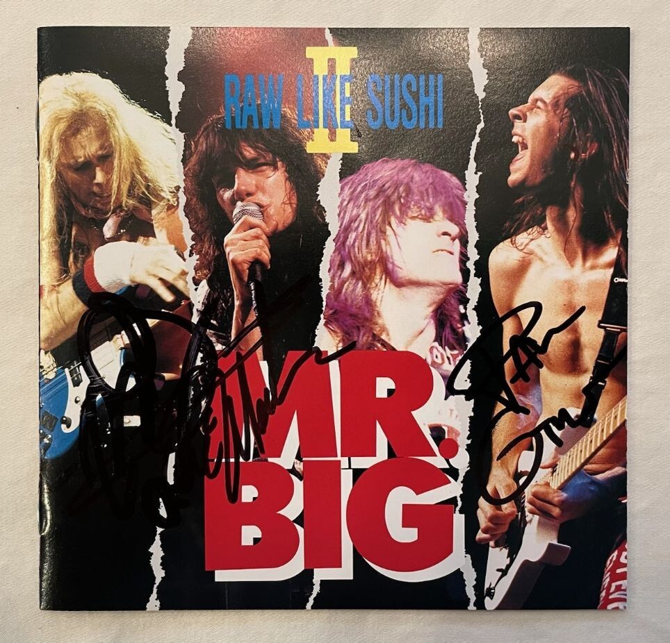 Mr. Big - Raw Like Sushi II (Japan CD w/OBI + Pick) Signed