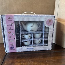Rare Baby Cie 12 Pc Ceramic Tea Party Set-Box:Teapot,4Cups&Plates-Creamer&Sugar