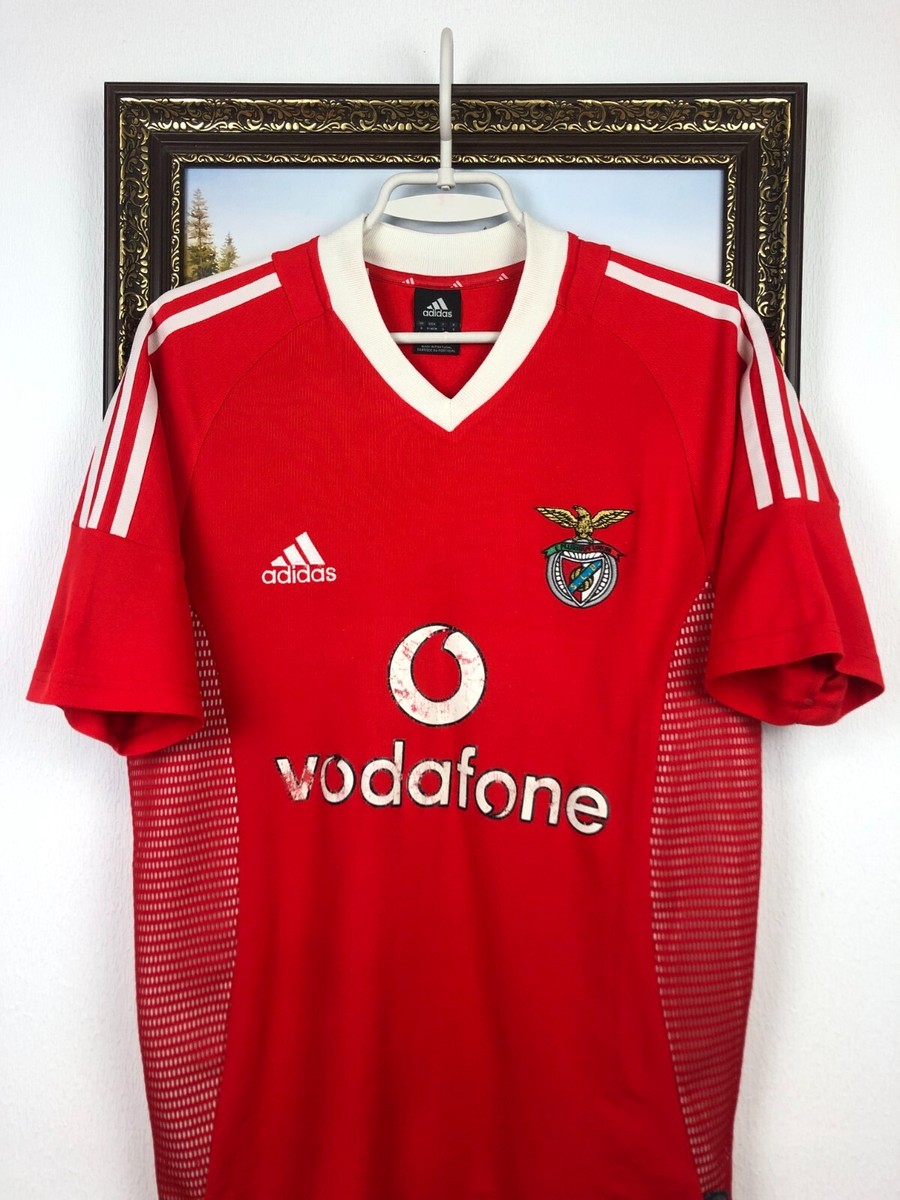 Benfica Home football shirt 2002 Soccer Adidas Jersey Mens Red