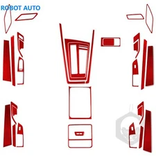 30Pcs For VW Golf 8 MK8 GTI 21-23 Red Carbon Fiber Kits Full Interior Dash Trim