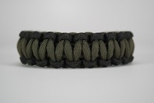 550 Paracord Survival Bracelet Cobra Black/OD Green "Made in the USA"