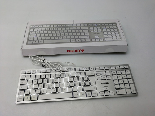 CHERRY KC 6000 SLIM Tastatur - Silber/Weiß (JK-1600DE-1)