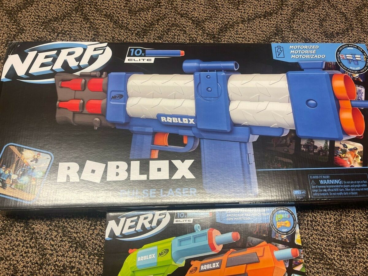 NERF Roblox Arsenal Pulse Laser Motorized Dart Blaster Gun +