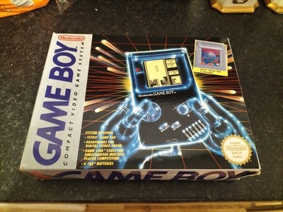ORIGINAL Nintendo Gameboy OVP Anleitung Einsätze Deckel Tetris Transfer 