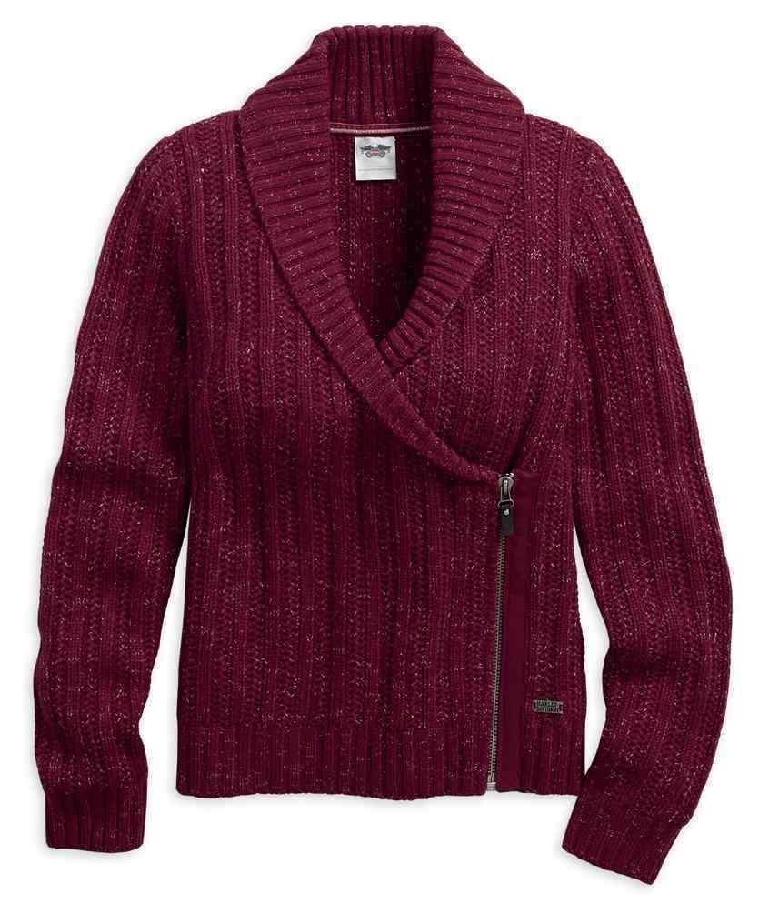 90s Harley-Davidson ニットカーディガン Harley-Davidson Women's Shawl Collar Zipper Cardigan Sweater
