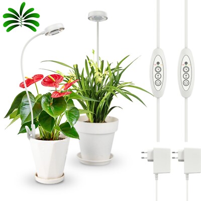 2 Stücke 10W Grow LED Pflanzenlampe Vollspektrum Hydroponik Dimmbar Timer SANSI