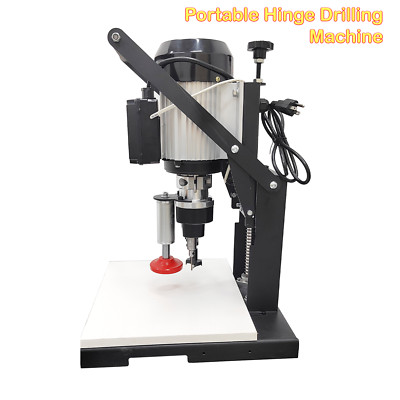 110V Portable Hinge Drilling Machine Adjustable Position 1100W with Scale
