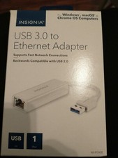 Insignia - USB 3.0 to Ethernet Adapter - White Model:NS-PCA3E