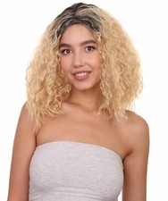 Women TV Movie Celebrity wig, Blonde Wigs, Premium Breathable Capless Cap,