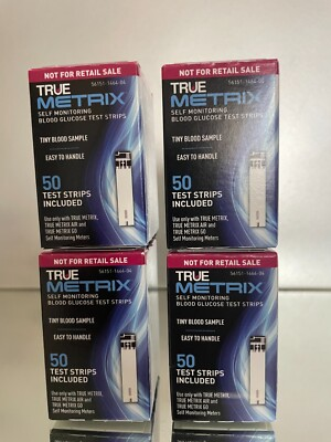 #ad True Metrix Blood Glucose Test Strips 200 CT 4 BOXES EXP 05 2027. FREE SHIP $39.75