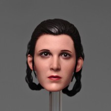 1/6 Female Princess Leia Girl Head Sculpture Carved For 12" Figure Body Toys