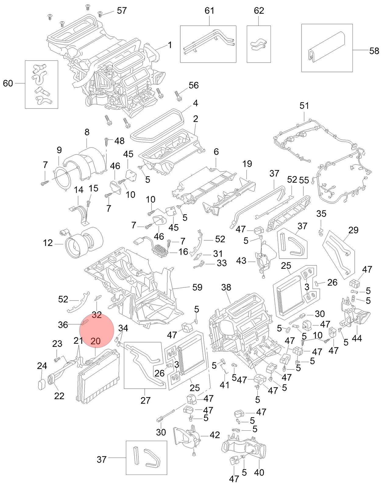 04-17 BENTLEY CONTINENTAL GT GTC FLYING SPUR AC AIR CONDITIONING EVAPORATOR OEM