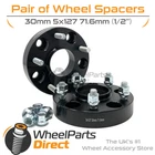 Bolt-On Wheel Spacers (2) 5x127 71.6 30mm for Jeep Grand Cherokee [WK] 05-10
