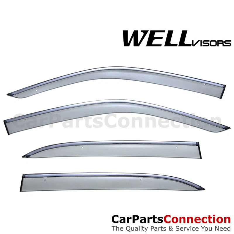 Viseras de ventana WellVisors 2001-2006 para Lexus LS430 deflectores laterales cromados Foto 2 de 4