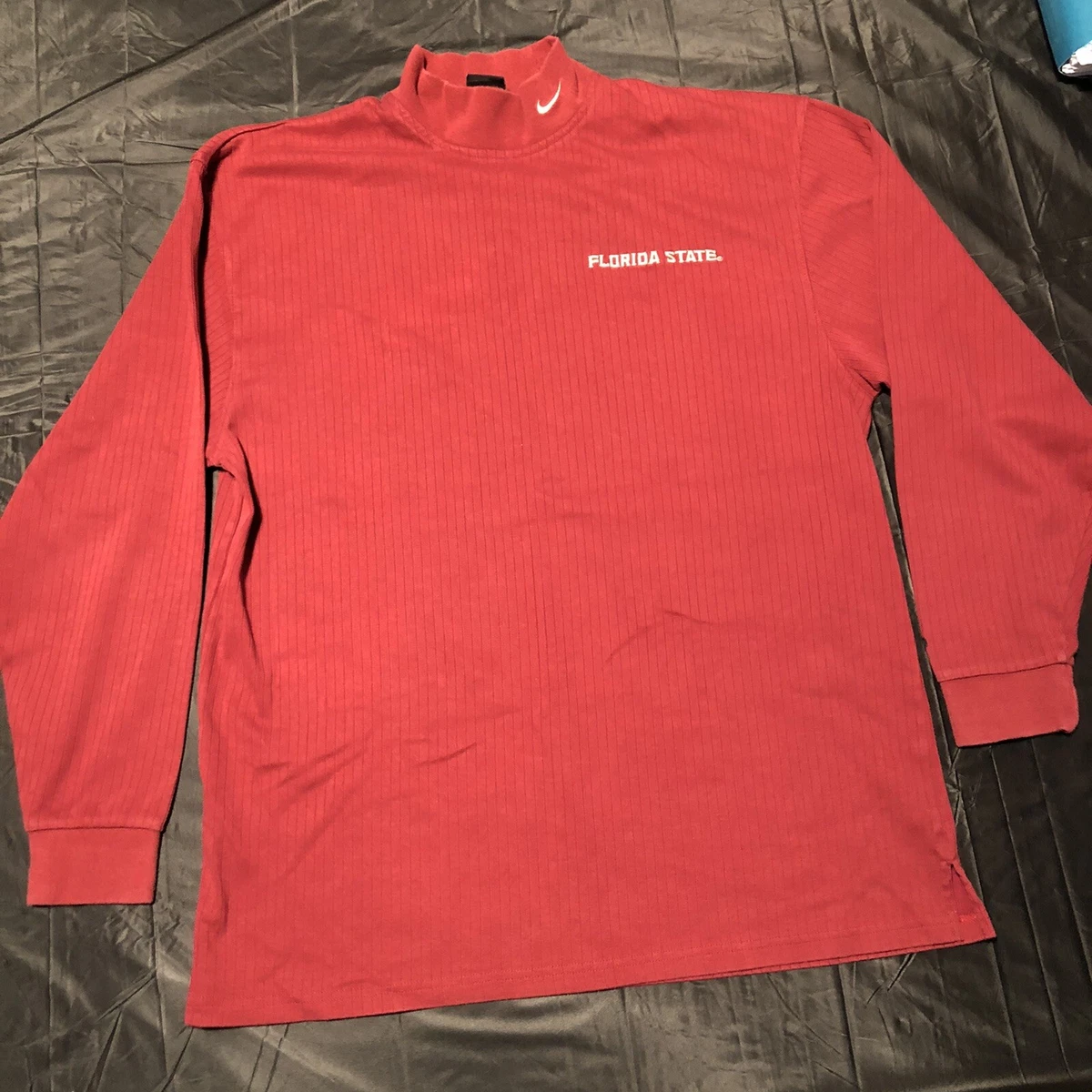 red nike mock turtleneck