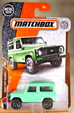 2017 Matchbox 118/125 MBX Off Road 18/20 LAND ROVER 90 Turquoise w/Ring FlowerSp