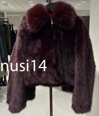 Veste Fourrure Rouge Zara VESTE MANTEAU COURT FAUSSE