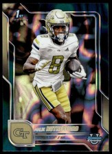 Malik Rutherford 2025 Bowman U Chrome #23 Teal Lava Refractor Georgia Tech