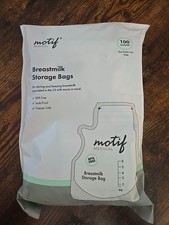 NIB Motif Medical Breastmilk Storage Bags 100 Ct 8 oz Single Use Breast Milk Bag