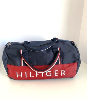 NEW! TOMMY HILFIGER Small Signature Sport/Soccer Duffel Bag-Navy