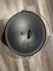 Vintage Lodge #16 Cast Iron Camp Dutch Oven - Discontinued - HTF - Collectible
