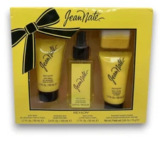 Jean Nate by Revlon Gift Set Body Wash/Fragrance Mist/Lotion/Shower Steamer 9oz.