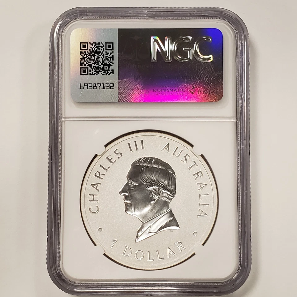 2024-P125 $1 Australia 1 oz Silver Wedge Tailed Eagle Mercanti NGC MS 70 - Q2352 - Image 2 of 4