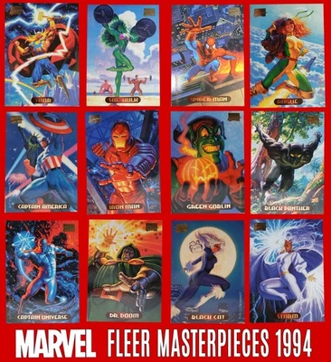 MARVEL Cards- Fleer Marvel Masterpieces 1994 (By Greg & Tim Hildebrandt) - Photo 1/3