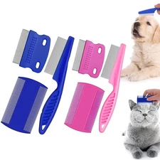 Flea Comb Cat Grooming Set 3 Pcs/set Removes Mucus and Crust Small Lice Combs