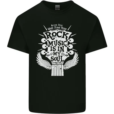 La Musique Rock Est Dans Mon Âme T-Shirt En Coton Léger Pour Hommes - Photo 1/2