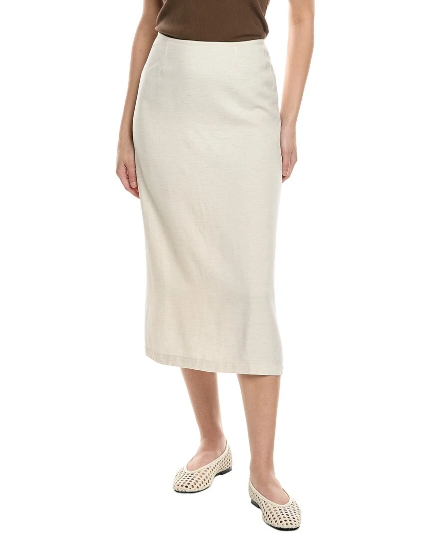 Weworewhat Linen-Blend Midi Skirt Women's