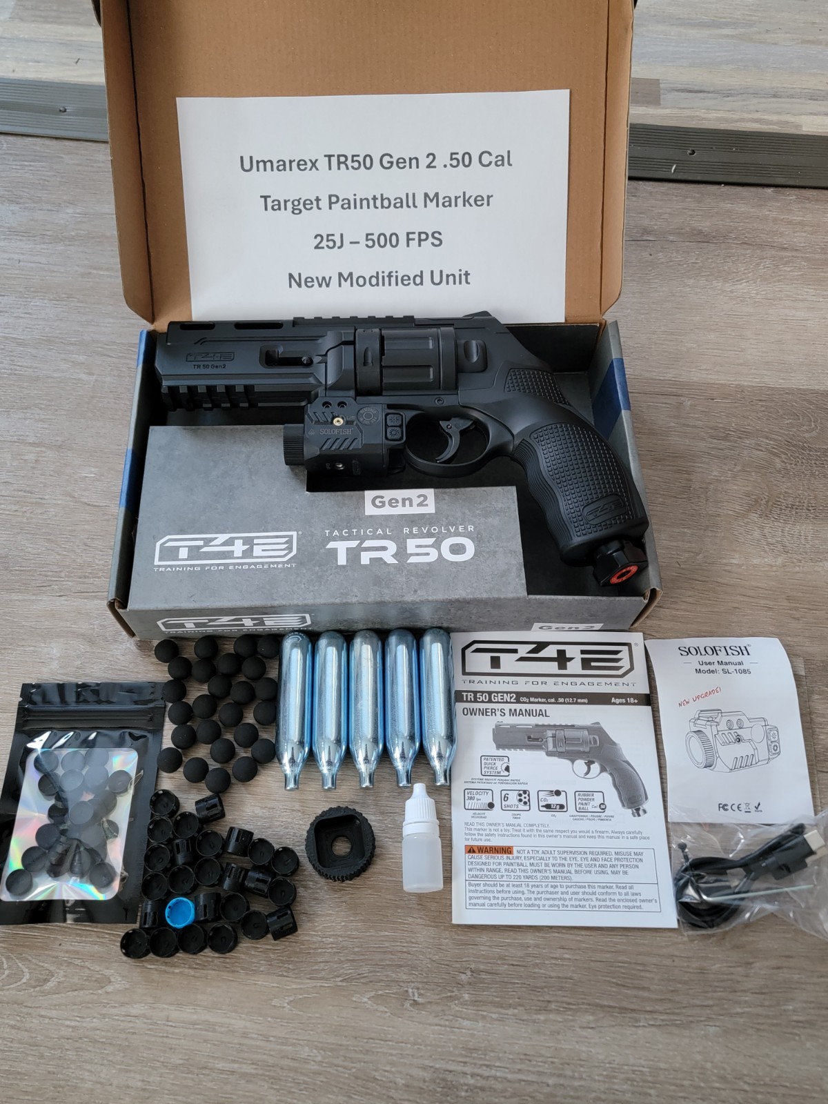 Umarex T4E TR50 Paintball CO2 Paintball Revolver - New - Pow