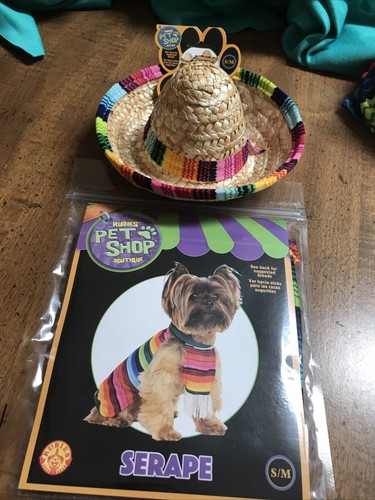 Zwei Rubies Pet Shop Boutique Hund Serape & Sombrero Hut Größe S/M PLUS andere Hüte - Bild 2 von 16