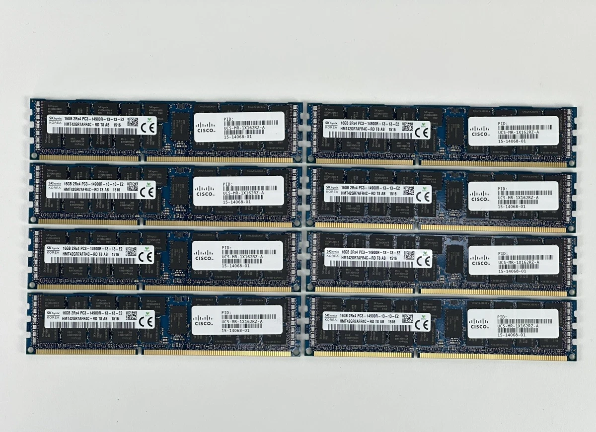 PC3-14900 (DDR3-1866) Bus Speed RDIMM Computer RAM 8 Modules for