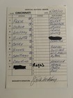 JACK McKEON SIGNED AUTOGRAPH April 23 2000 REDS Dodgers LINEUP CARD Griffey Jr  — photo 1
