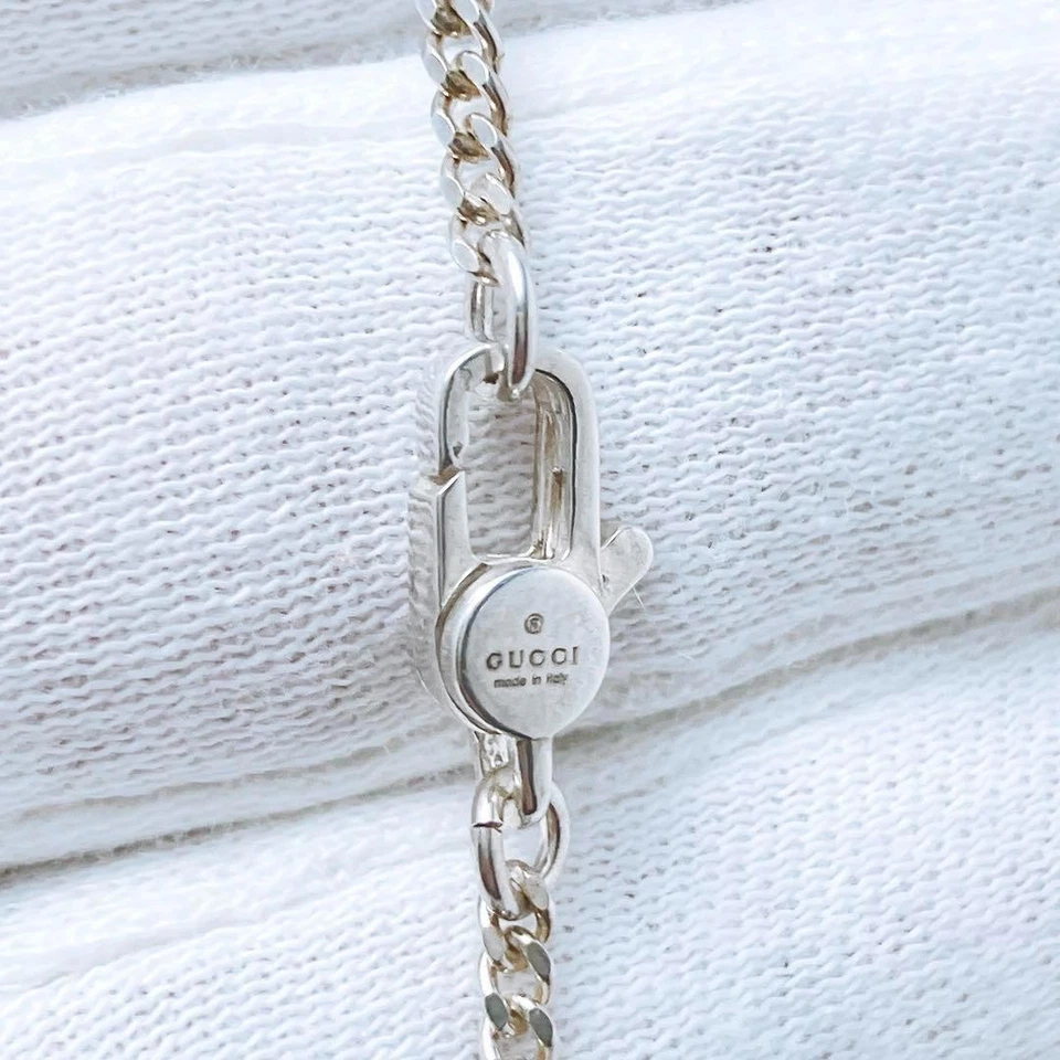 GUCCI Sterling Silver Heart Knot Pendant Necklace Kihei Japan Near Mint - Image 4 of 4