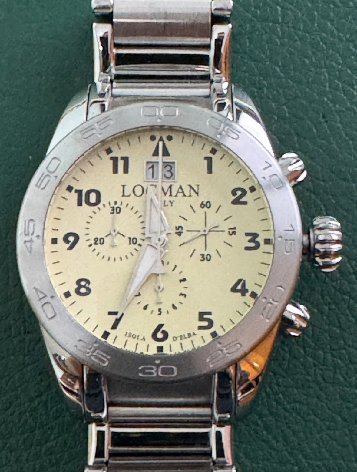 LOCMAN ISOLA D'ELBA CRONOGRAFO AL QUARZO . COME NUOVO .