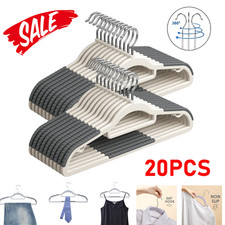 Durable Plastic Hangers Non Slip for Clothes Coat Heavy Duty 360 Swivel Hook 20