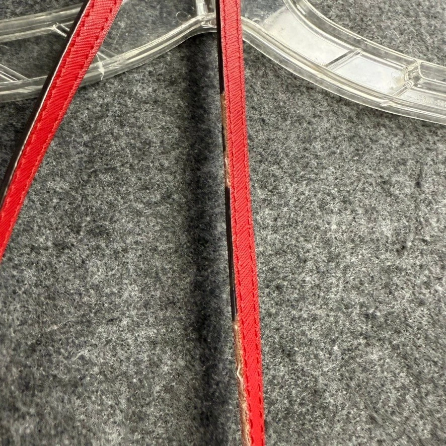 Bolso Bandolera Michael Kors Cuero Rojo Cadena Correa Diseñador Cartera Foto 4 de 4