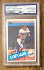 Candy Maldonado 1985 Topps #523 Auto Autograph Signed Dodgers PSA/DNA RARE