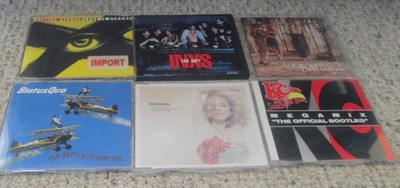 Lot of 10 Singles INXS Madonna CHRIS CORNELL Prince STATUS QUO Kula Shaker VG