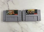Donkey Kong Country 1 & 2 Cartridges Super Nintendo SNES Used Authentic Tested