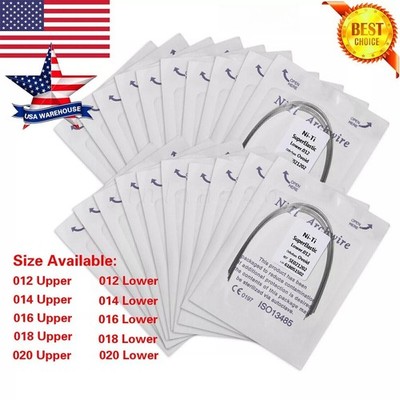 1-100x Dental Orthodontic Super Elastic Niti Arch Wire Round Ovoid Form Archwire