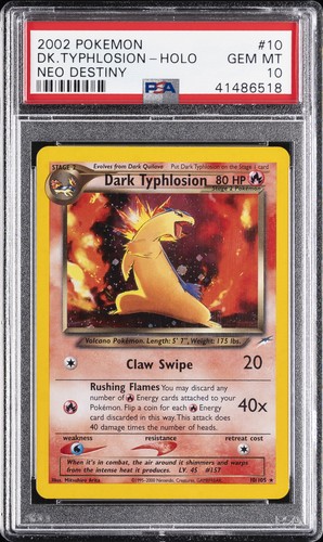 Dark Typhlosion (Unlimited) graded PSA 10 for sale on eBay