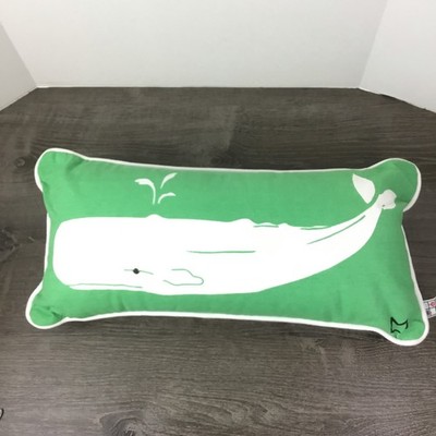 WHALE Cotton Pillow Chandler 4 Corners Laura Megroy Beach House Coastal Nautical
