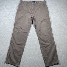 Johnnie O 5 pocket pants men's 34x30 fit 35x30 gray straight leg solid