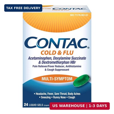 Cold & Flu Medicine, Powerful, Multi-Symptom Relief for Pain, Fever, Sore Throat